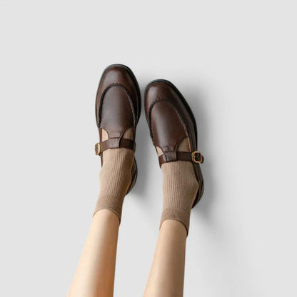 Anna | Black Double-Strap Mary Jane Shoes