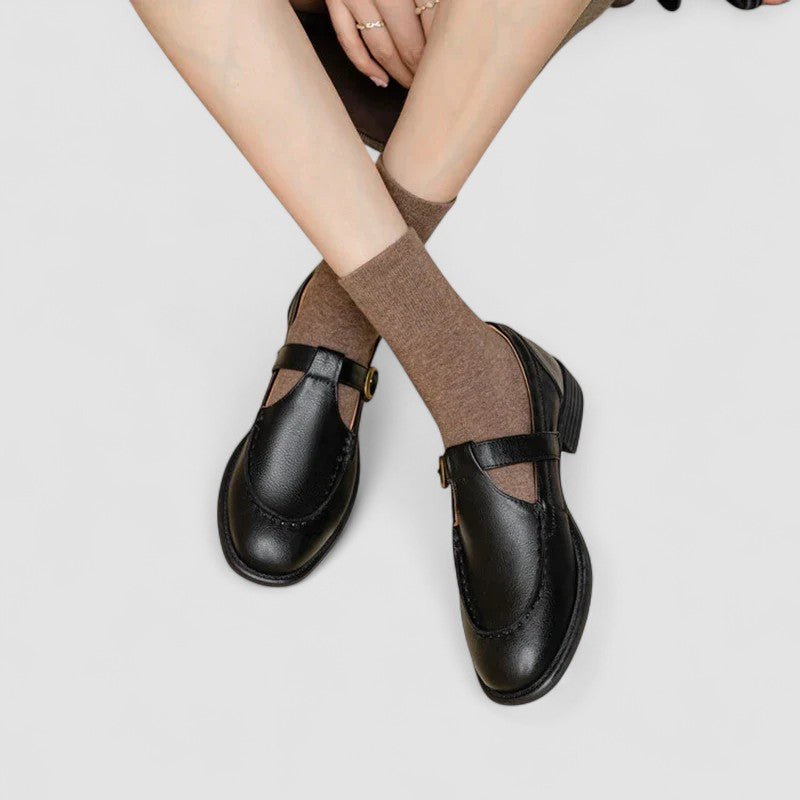 Anna | Black Double-Strap Mary Jane Shoes