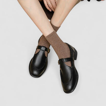 Anna | Black Double-Strap Mary Jane Shoes