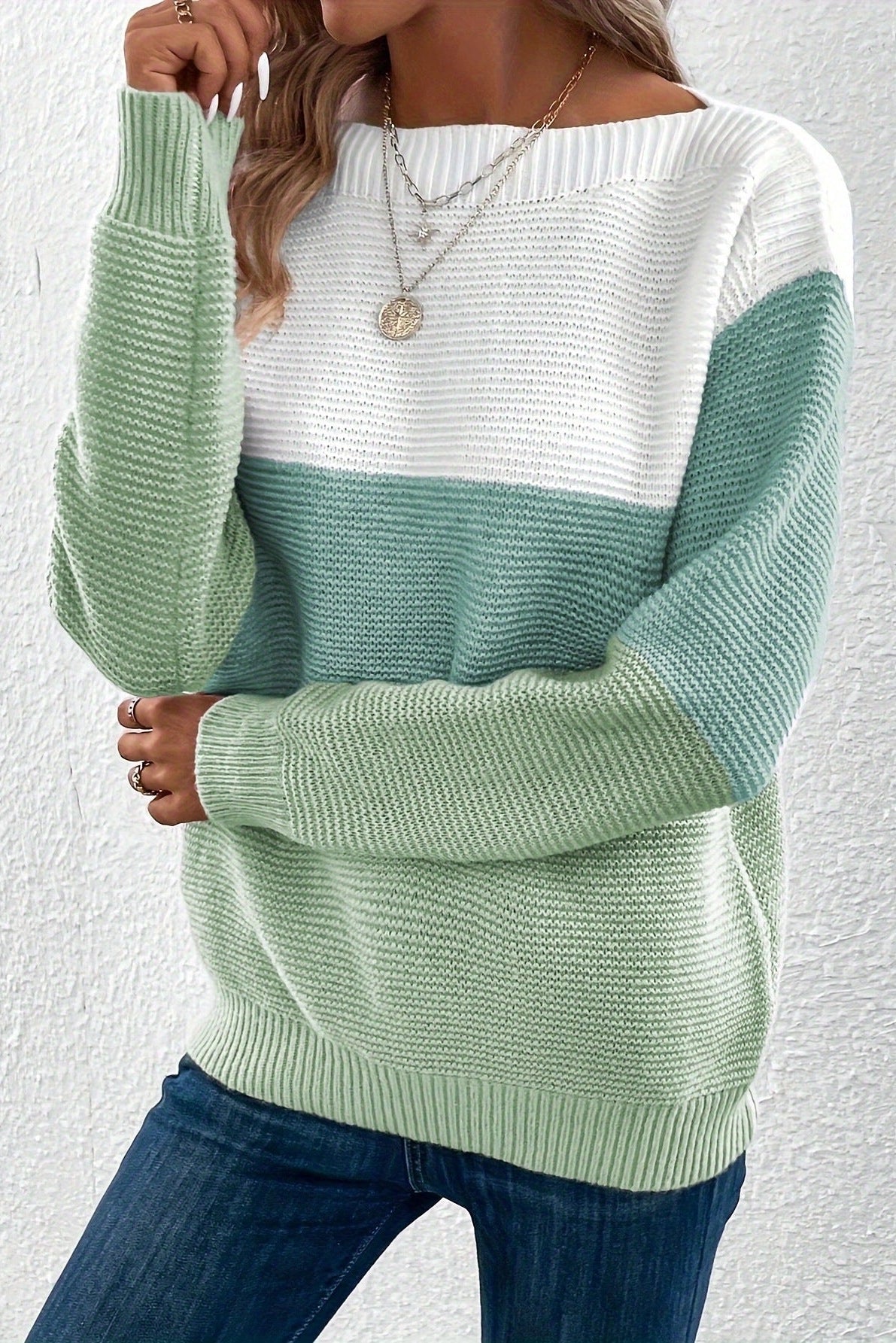 Anna | Lilac Colour-Block Jumper