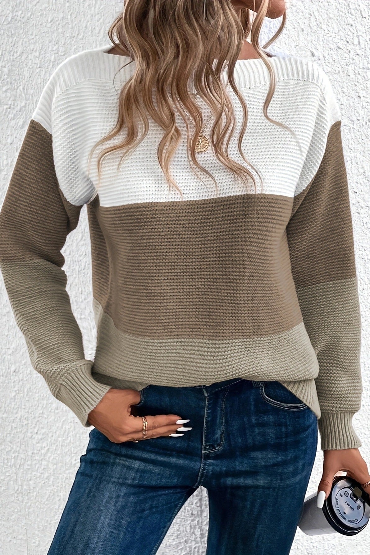 Anna | Lilac Colour-Block Jumper