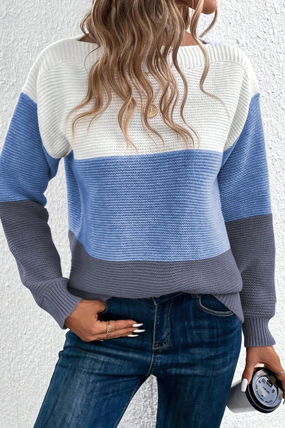 Anna | Lilac Colour-Block Jumper