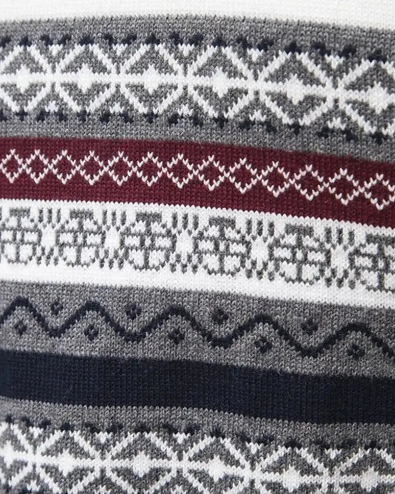 Antony | Patterned Half-Zip Jumper