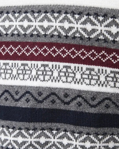 Antony | Patterned Half-Zip Jumper