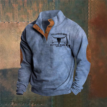 Arthur | Tan Ranch-Style Half-Zip Sweatshirt