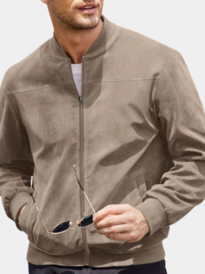 Ashley | Taupe Bomber Jacket