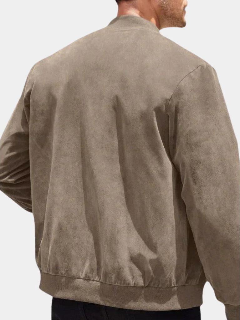 Ashley | Taupe Bomber Jacket