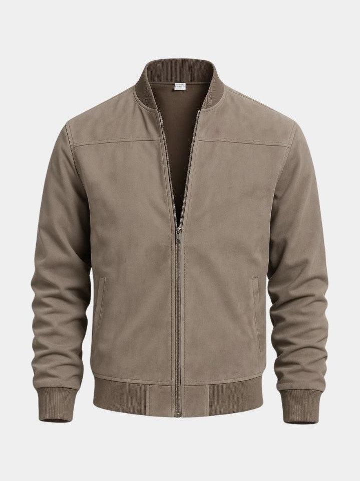 Ashley | Taupe Bomber Jacket