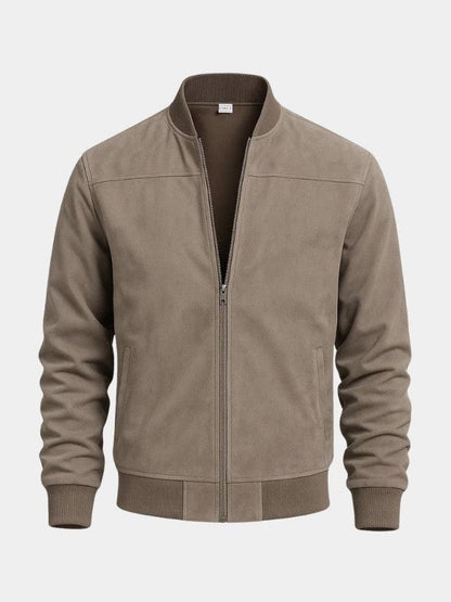 Ashley | Taupe Bomber Jacket