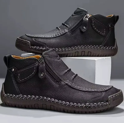 Ashton | Brown Zip-Up Casual Shoes