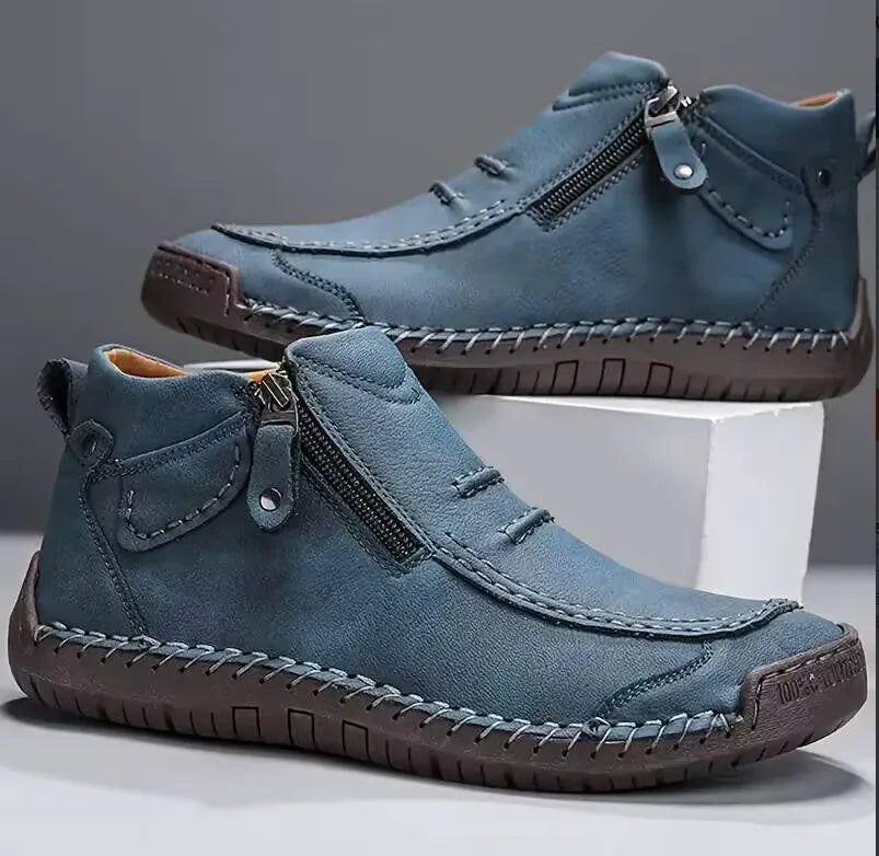 Ashton | Brown Zip-Up Casual Shoes