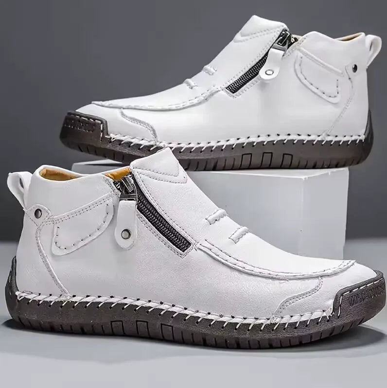 Ashton | Brown Zip-Up Casual Shoes