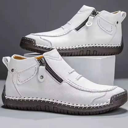 Ashton | Brown Zip-Up Casual Shoes