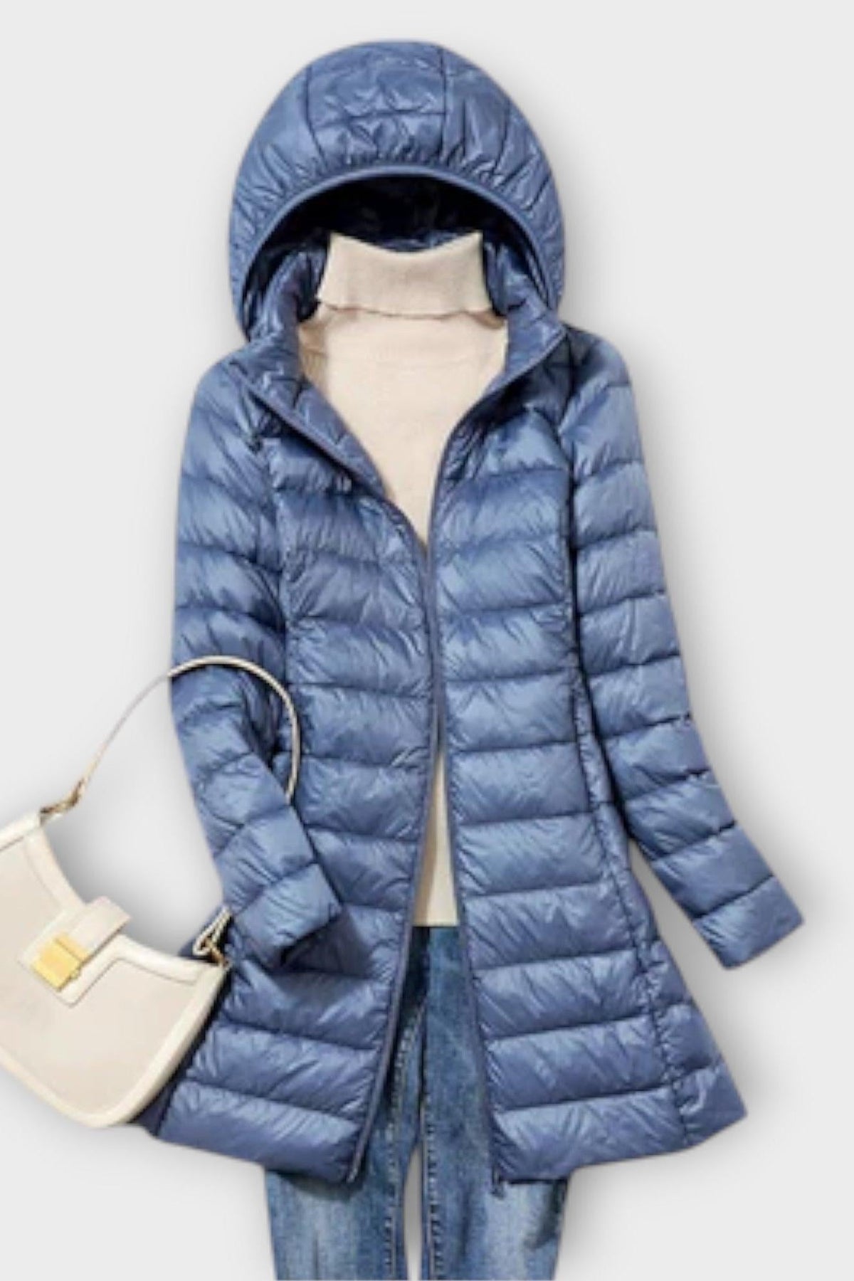 Esther | Champagne Hooded Puffer Jacket