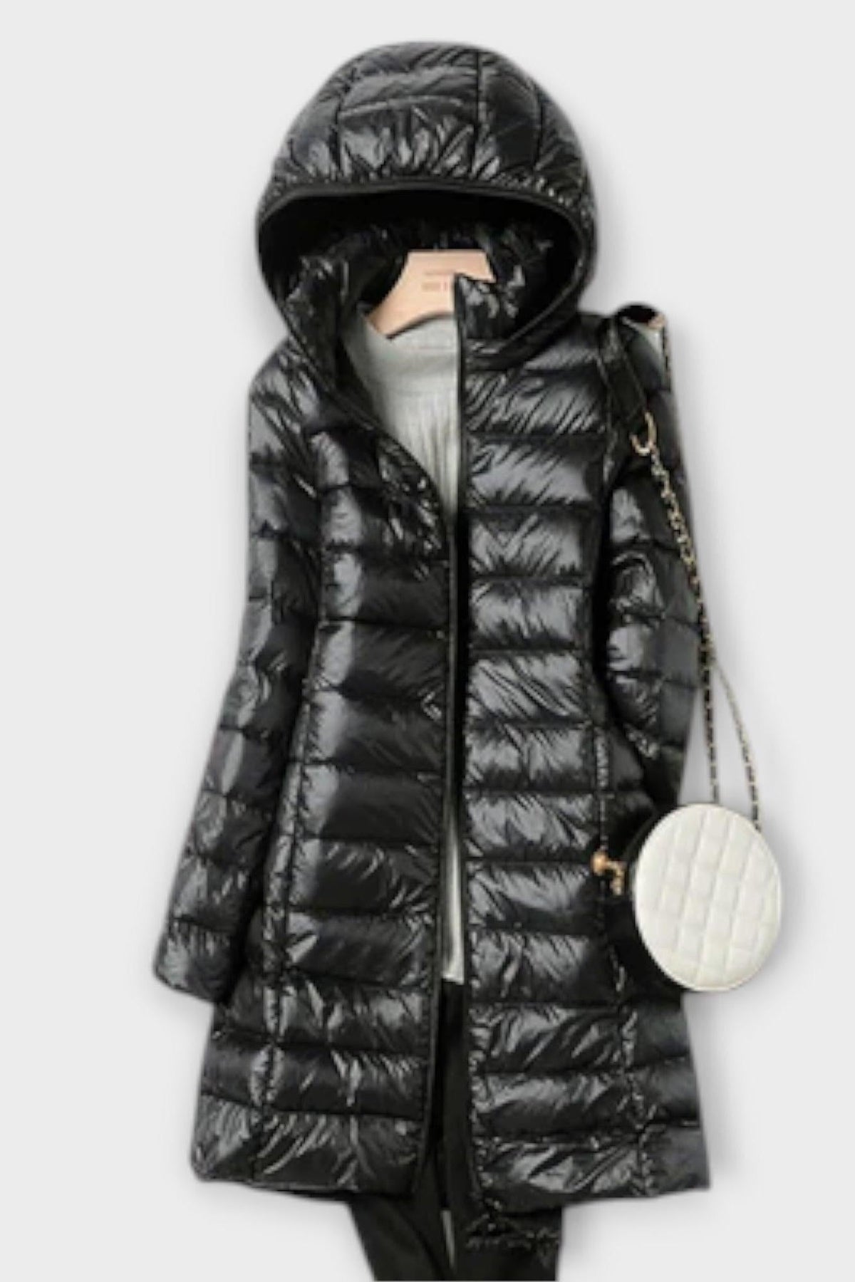 Esther | Champagne Hooded Puffer Jacket