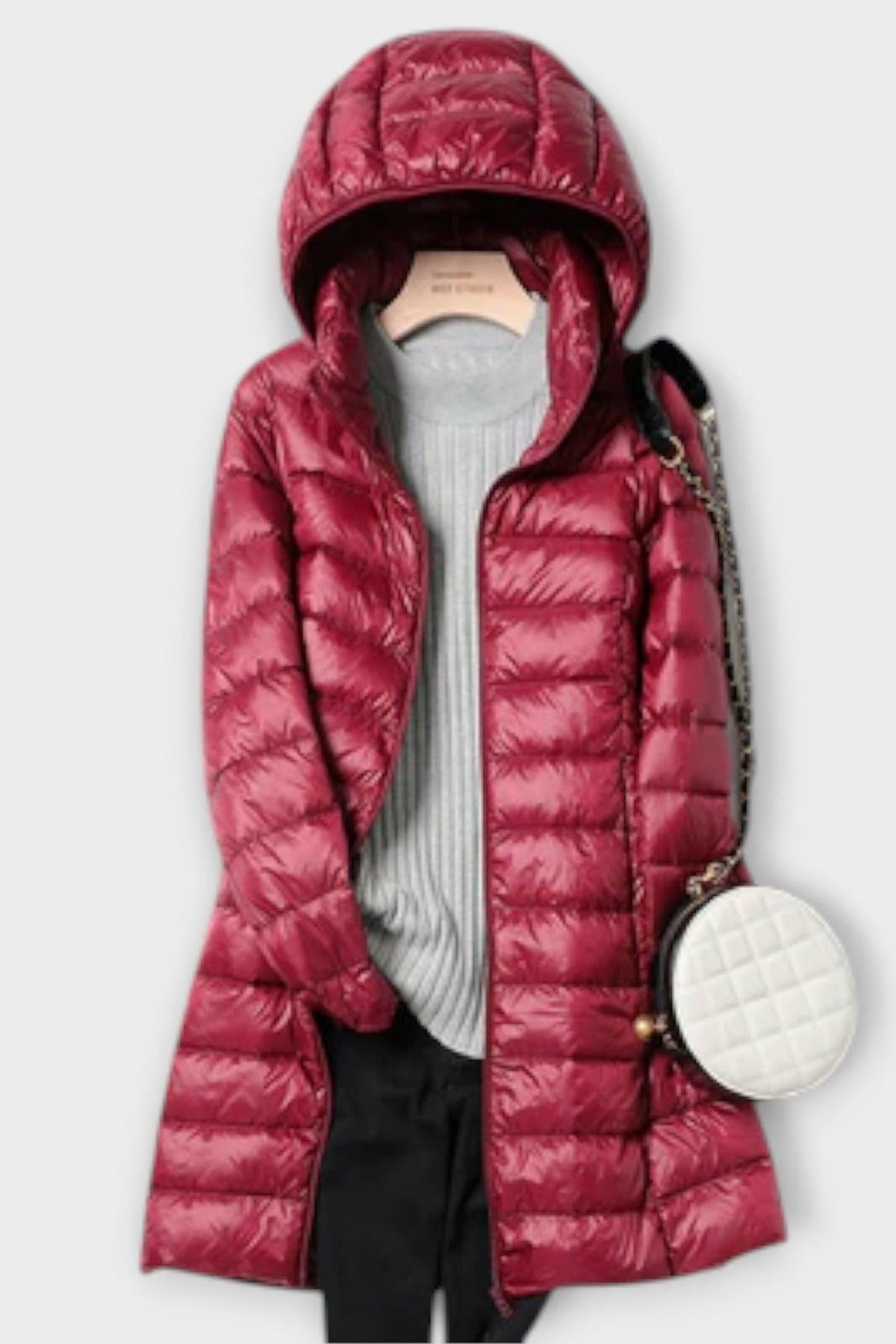 Esther | Champagne Hooded Puffer Jacket