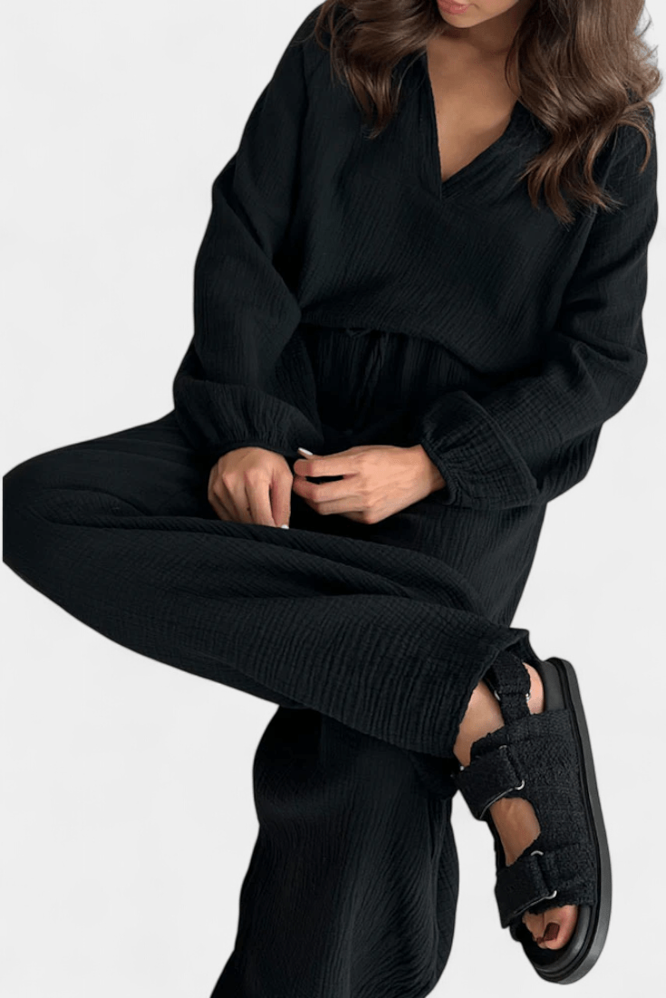 Esther | Relaxed Long-Sleeve Trouser Set