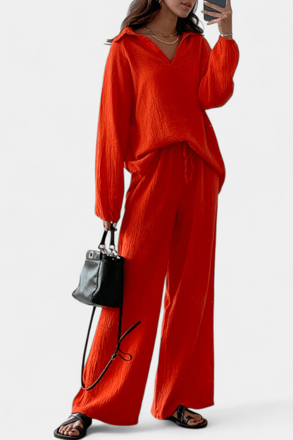 Esther | Relaxed Long-Sleeve Trouser Set