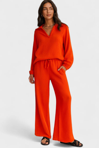 Esther | Relaxed Long-Sleeve Trouser Set