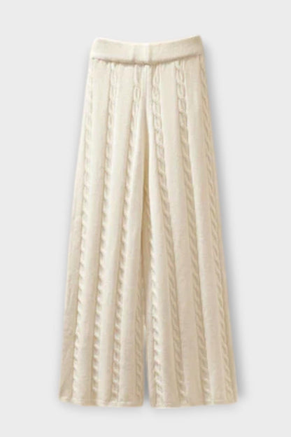 Esther | Cable-Knit Top, Gilet & Trouser Set