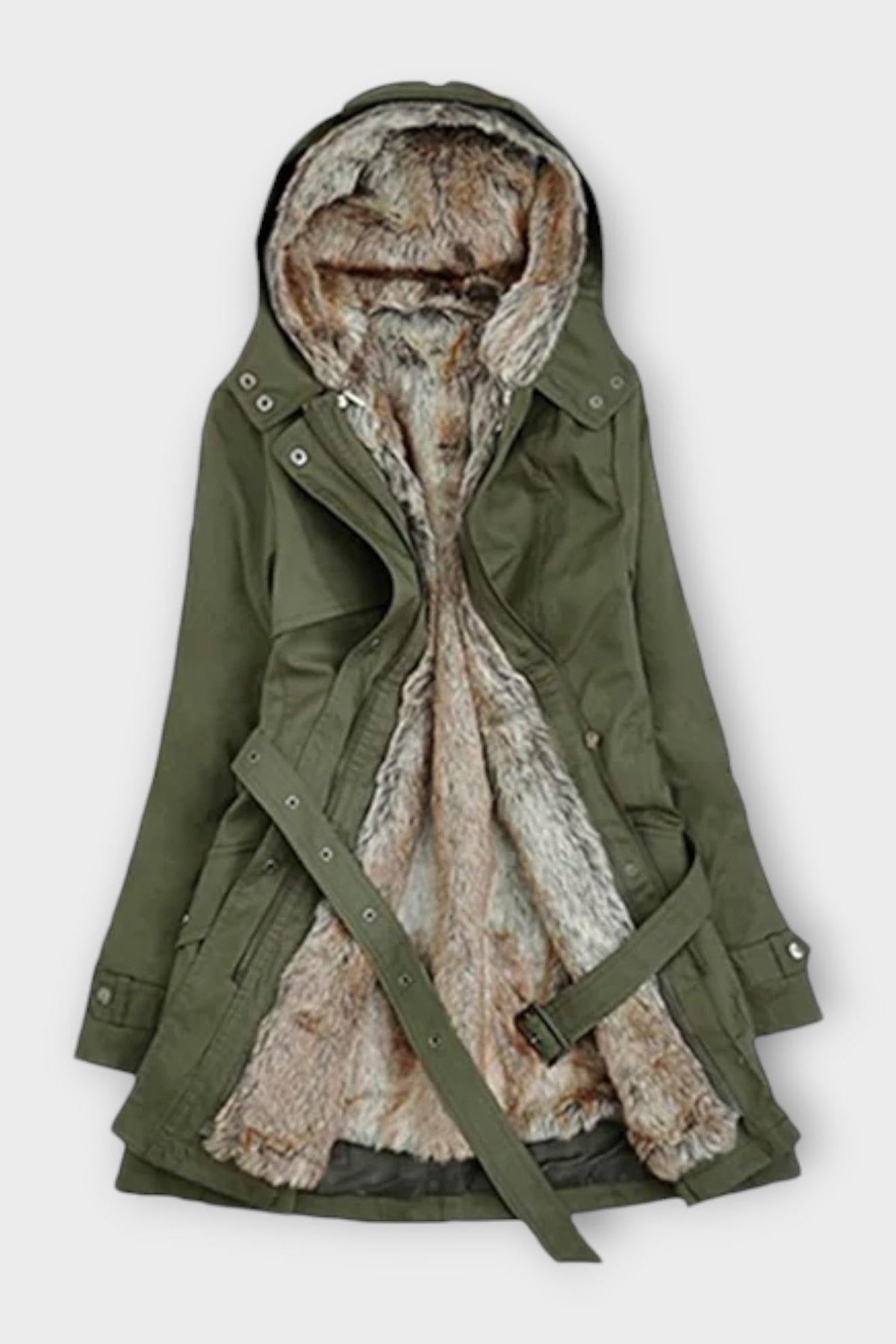 Alexandra | Black Faux-Fur Lined Winter Coat