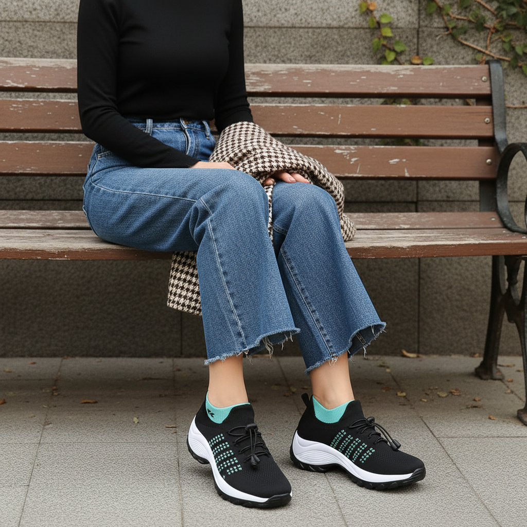 Bryony | Elastic Lace Comfort Trainers
