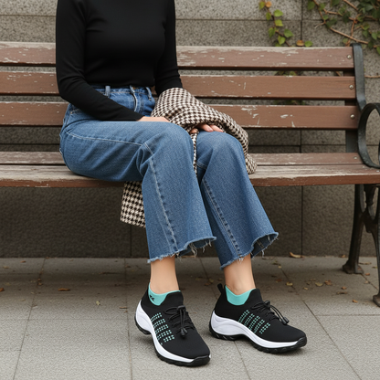 Bryony | Elastic Lace Comfort Trainers