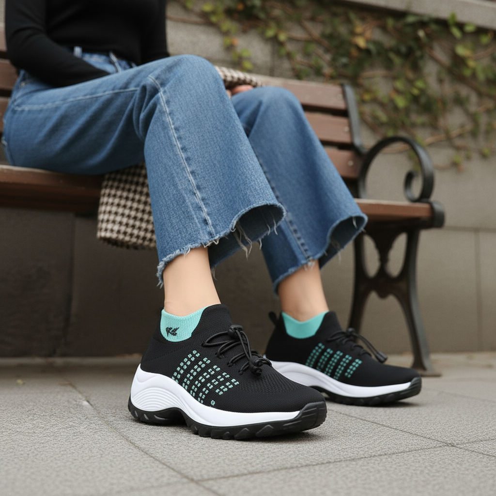 Bryony | Elastic Lace Comfort Trainers