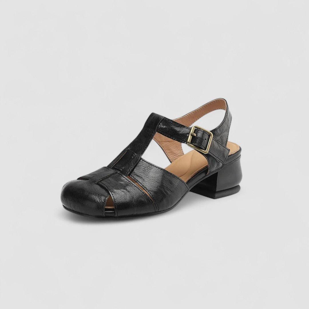 Alexandra | Burgundy Cut-Out Mary Jane Shoes