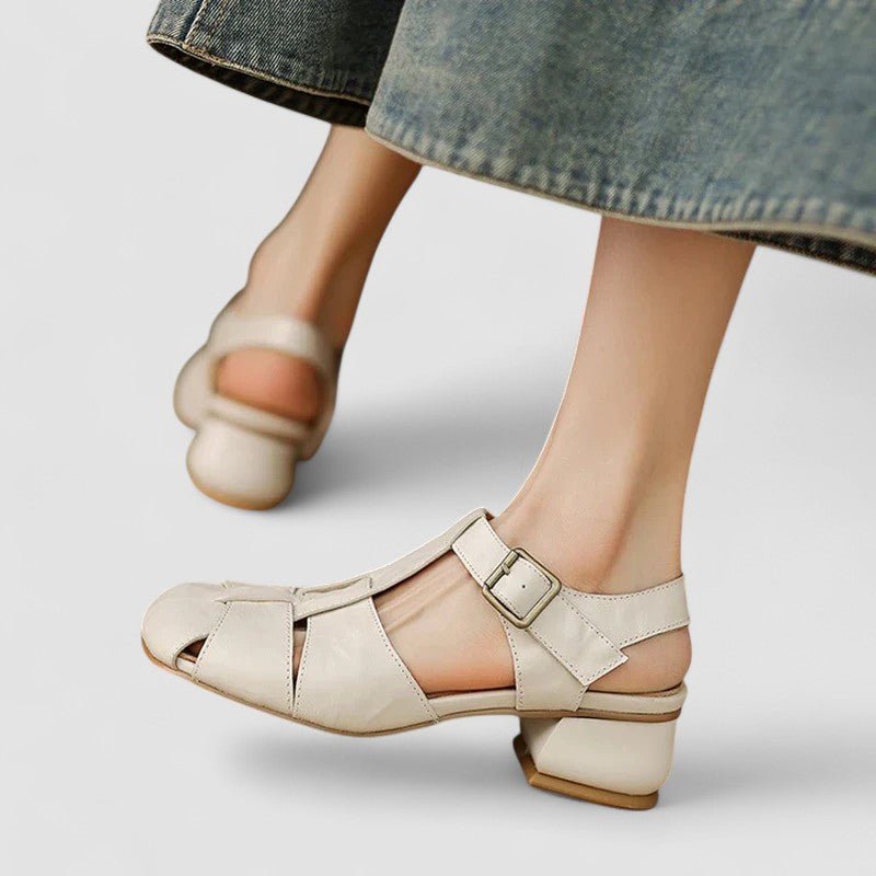 Alexandra | Burgundy Cut-Out Mary Jane Shoes