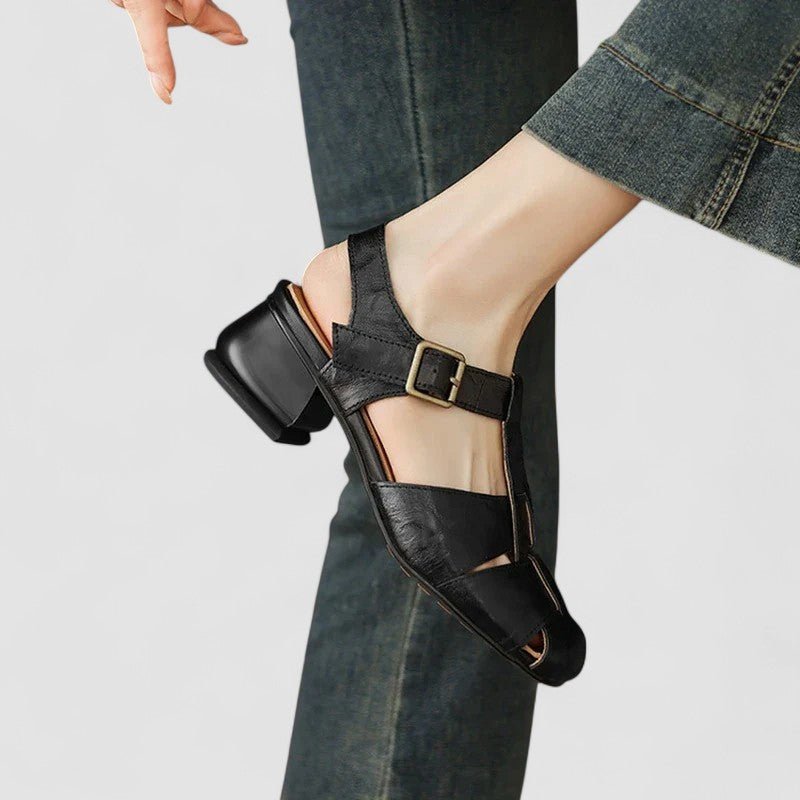 Alexandra | Burgundy Cut-Out Mary Jane Shoes