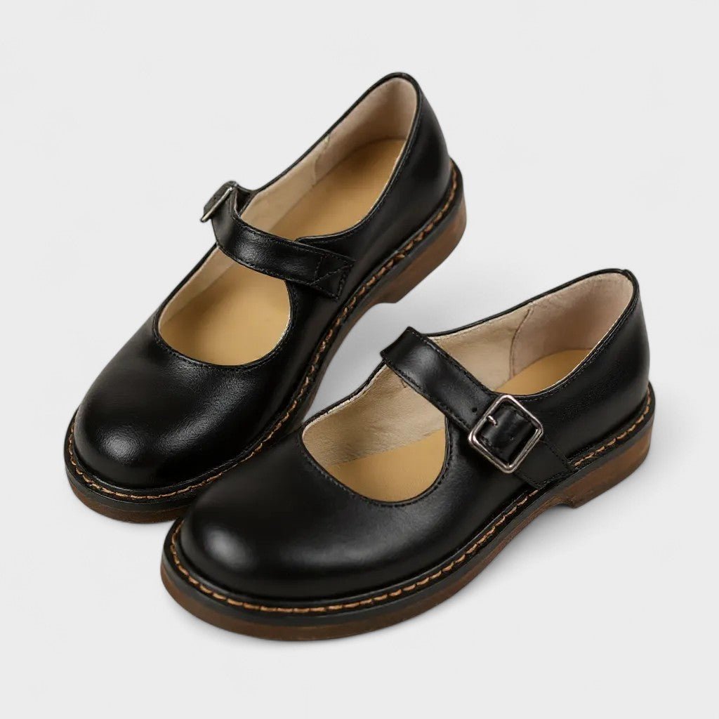 Augusta | Black Everyday Mary Jane Flats