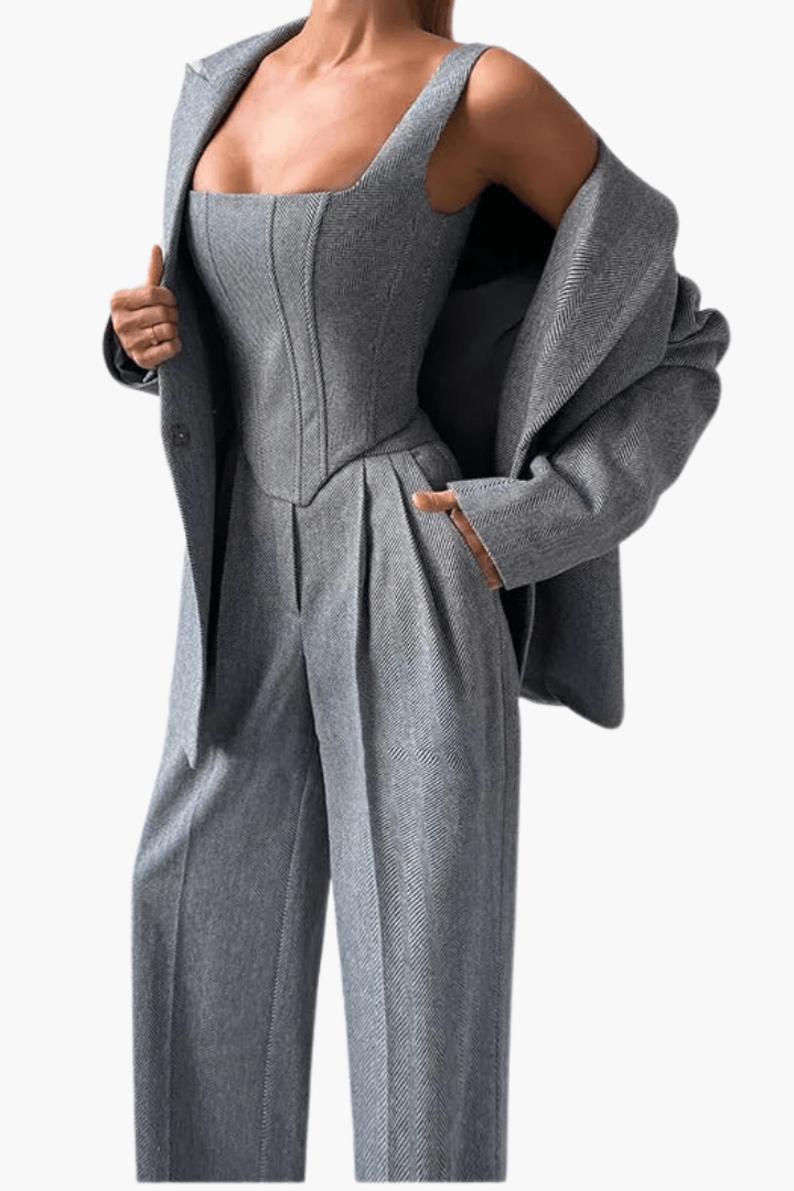 Augusta | Three-Piece Corset Trouser Suit