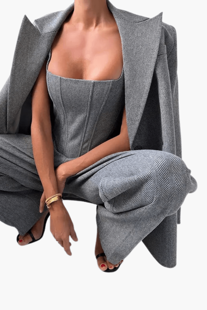 Augusta | Three-Piece Corset Trouser Suit