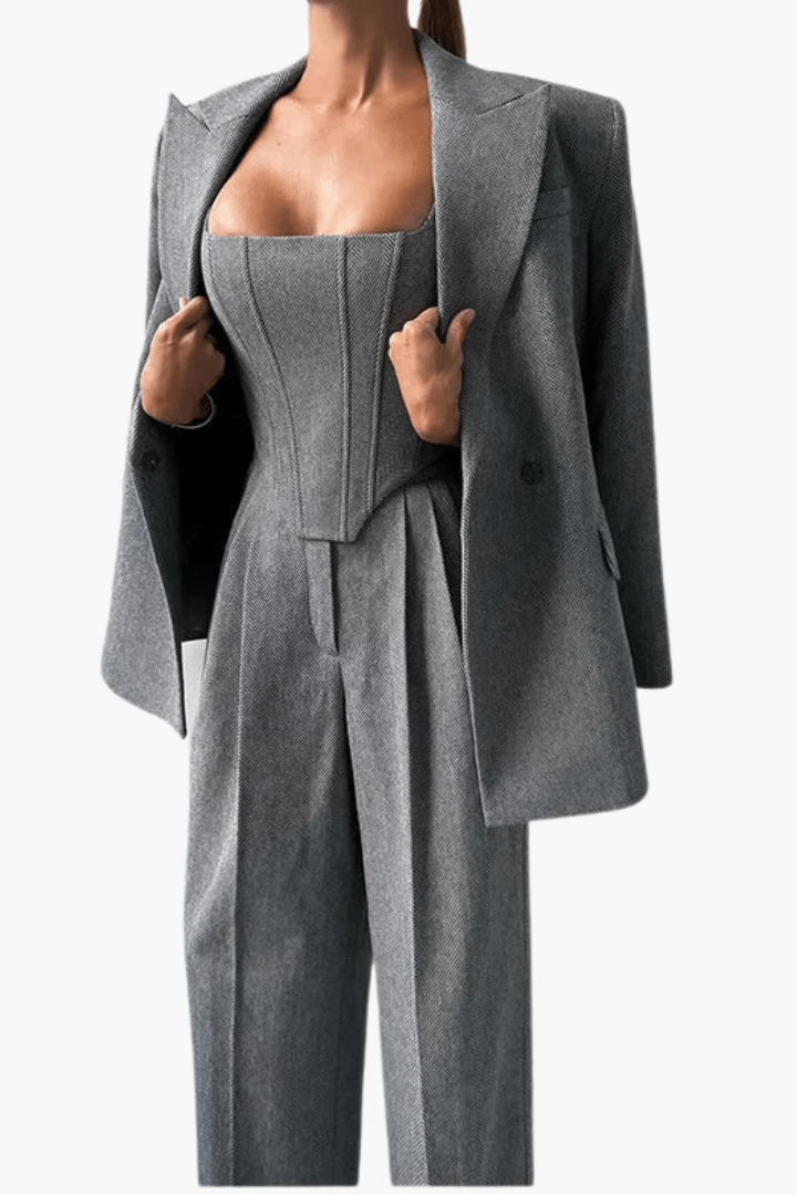 Augusta | Three-Piece Corset Trouser Suit