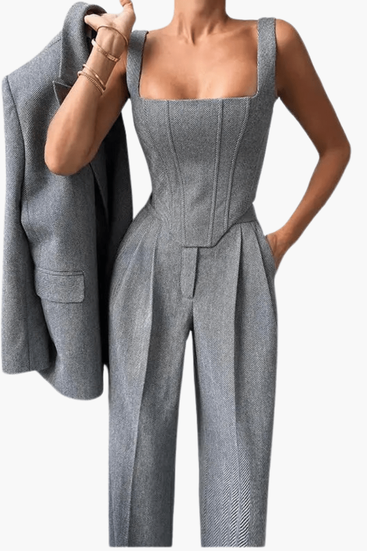 Augusta | Three-Piece Corset Trouser Suit