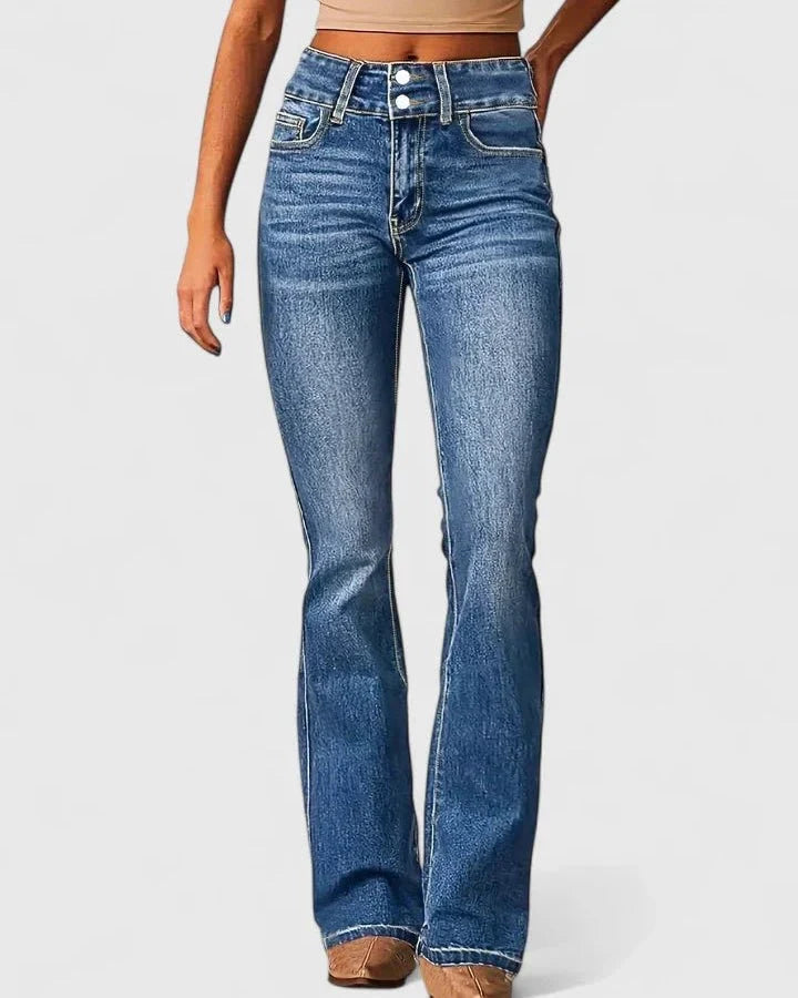 Avril | Dark Blue Flared Jeans