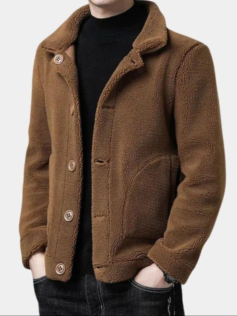 Benjamin | Camel Button-Front Jacket
