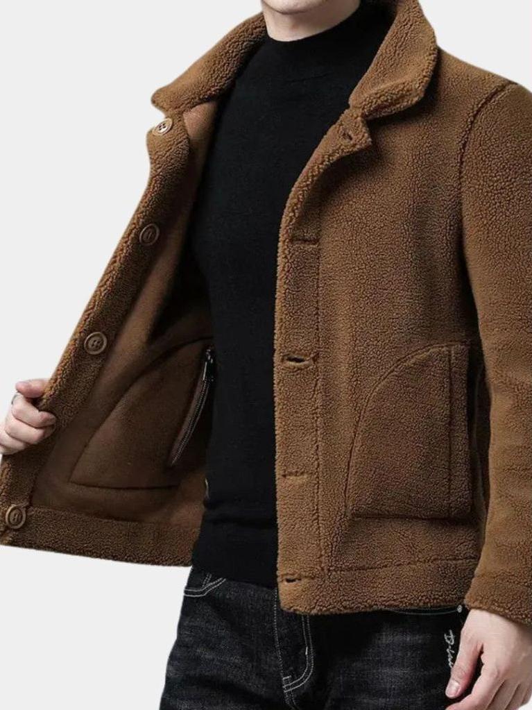 Benjamin | Camel Button-Front Jacket