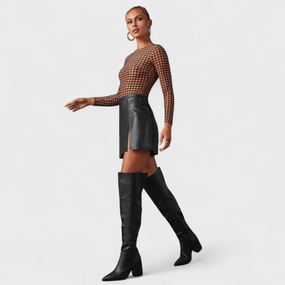 Bella | Black Knee-High Boots