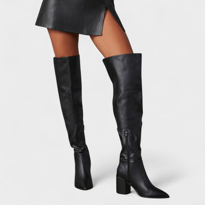 Bella | Black Knee-High Boots