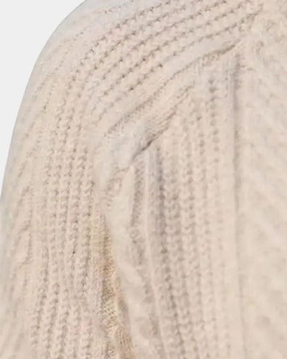 Benjamin | Cream Textured Knit Polo