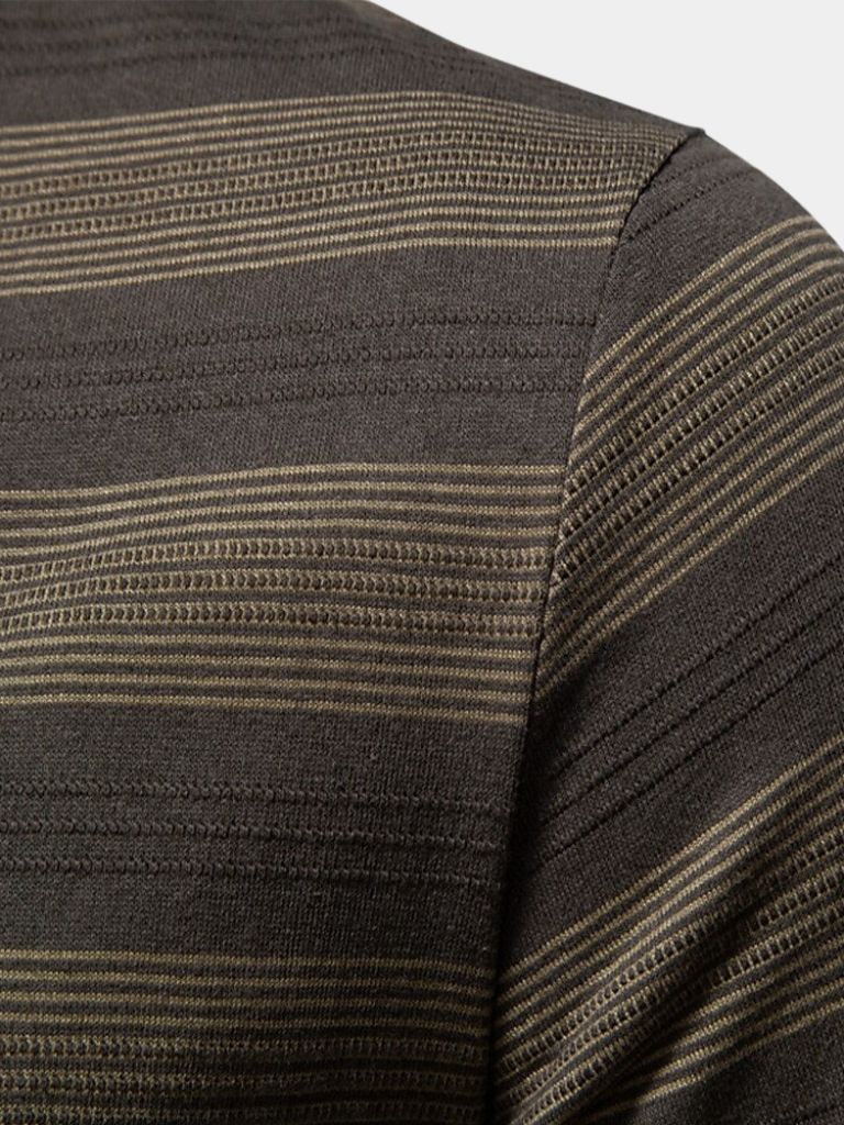 Benjamin | Grey Striped Polo Shirt