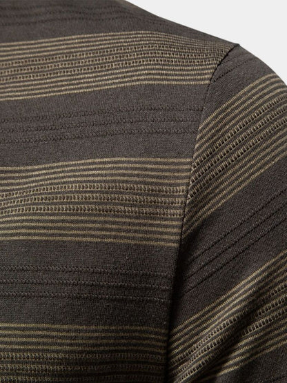 Benjamin | Grey Striped Polo Shirt