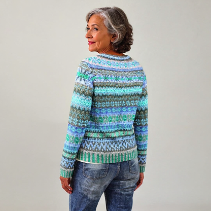 Bethany | Blue Multicolour Fair Isle Jumper