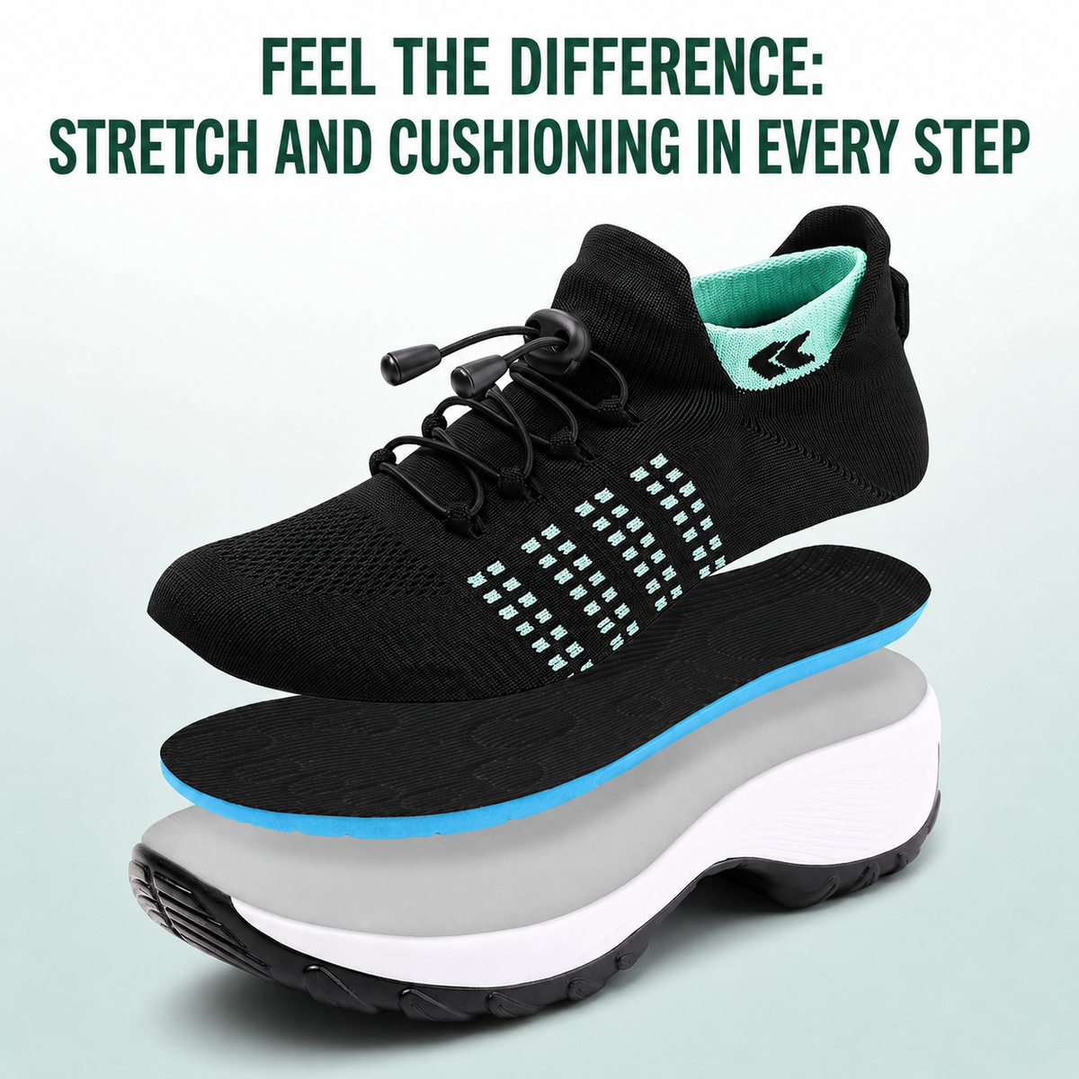 Bryony | Elastic Lace Comfort Trainers