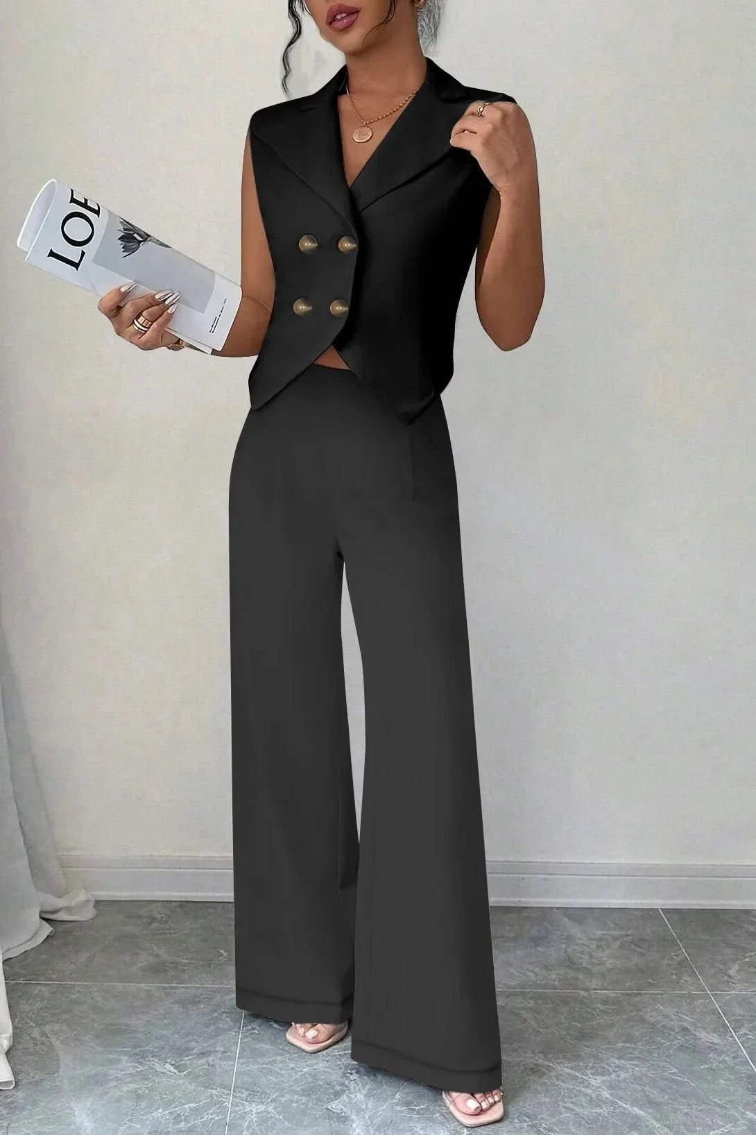 Bonnie | Double-Breasted Waistcoat & Trouser Set