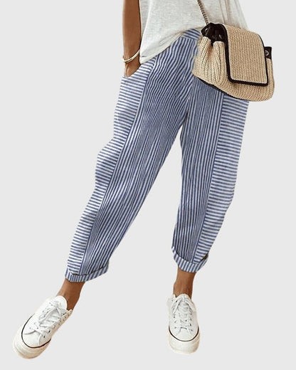 Bonnie | Striped Tapered Trousers