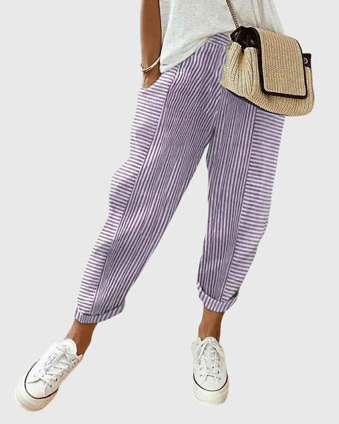 Bonnie | Striped Tapered Trousers