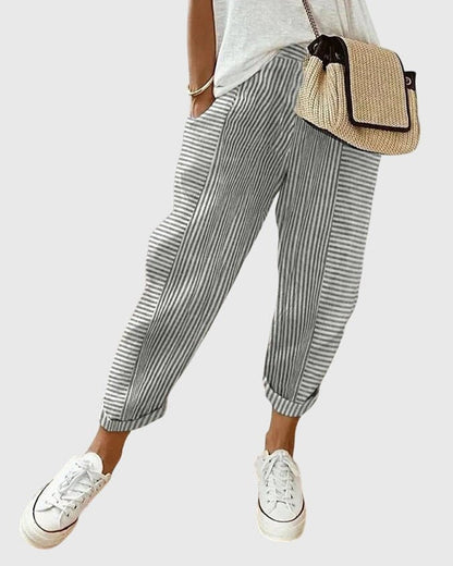 Bonnie | Striped Tapered Trousers